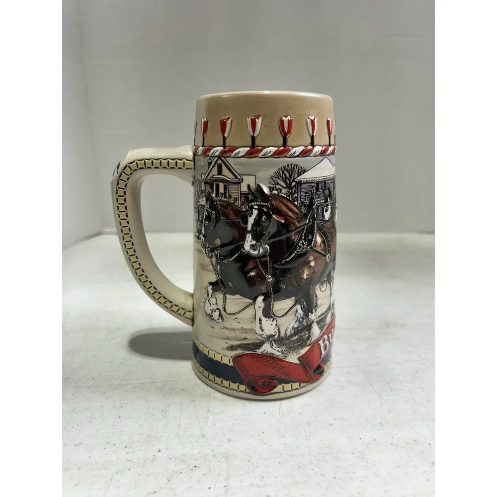 Budweiser 1986 Holiday Beer Stein Limited Edition